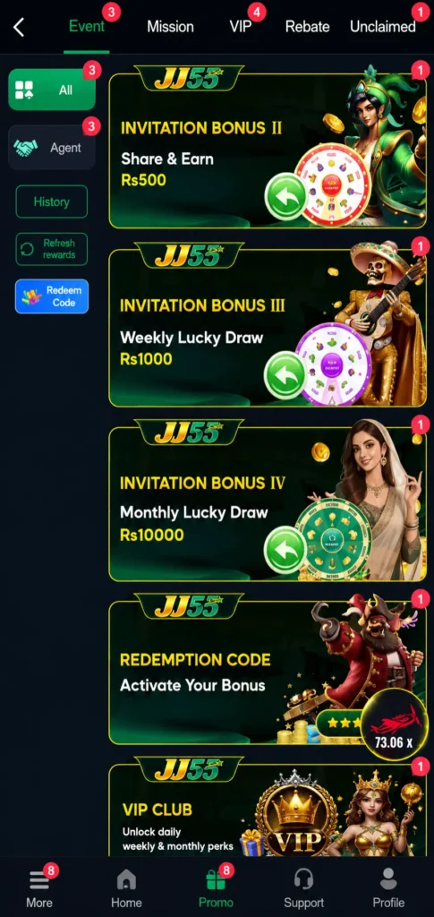jj55 game  bonuse
